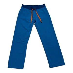 FIGS T21003P Technical Blue Scrub Pants Size S/P – Drawstring Waist, Stretch Fit